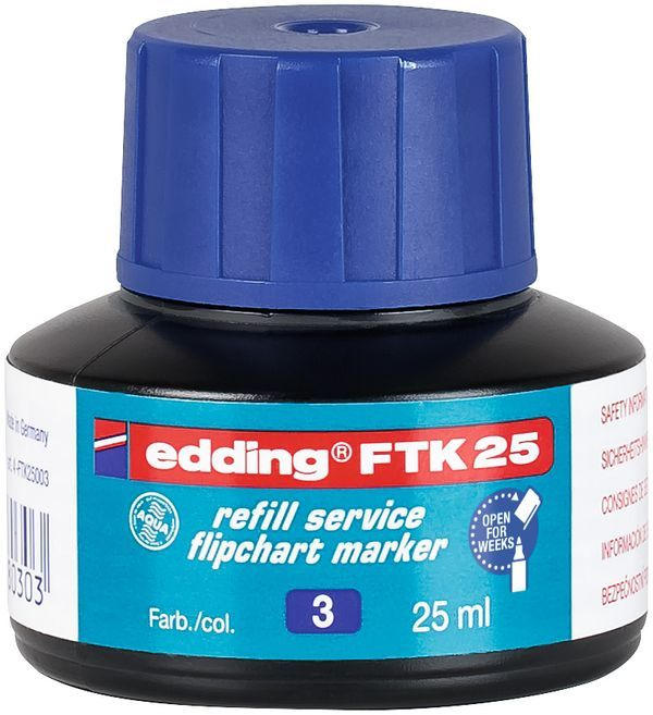 EDDING Nachfülltinte FTK25 für Flipchartmarker 25 ml blau
