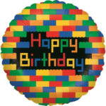 PAGRO DISKONT Folienballon "Happy Birthday Blocks" bunt