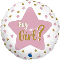 Folienballon "Boy or girl?" bunt