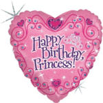 PAGRO DISKONT Folienballon "Happy Birthday Princess" rosa