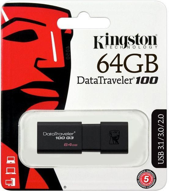 KINGSTON USB-Stick 64 GB USB 3.0 schwarz