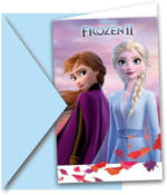 PAGRO DISKONT Einladungskarten "Frozen 2" inkl. Umschläge 6 Stück bunt
