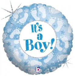 Folienballon "It's a boy" blau