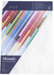 MOSAIC Karten A5 5 Stück marmoriert grau