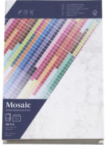 PAGRO DISKONT MOSAIC Creative C6 Kuverts und A6 Karten je 10 Stück marmoriert grau