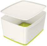 PAGRO DISKONT LEITZ ”My Box” Aufbewahrungsbox mit Deckel 18 Liter weiß/grün