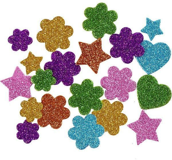 Moosgummi Glittersticker Herzen Sterne Und Blumen 100 Stuck Nur 2 49 Pagro Angebot Wogibtswas At