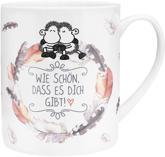 SHEEPWORLD XL-Tasse "Wie schön, dass es Dich gibt" 0,6 Liter weiss