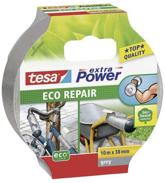 TESA Gewebeband "Extra Power Exo Repair" 10 m x 38 mm grau