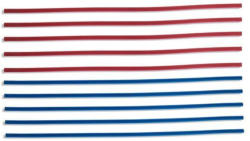 Nasenclips für Masken 3 mm 10 Stück rot/blau