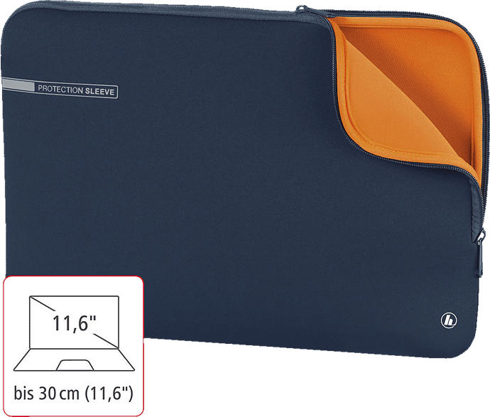 HAMA Neoprene Notebooktasche, Sleeve, Blau/Orange