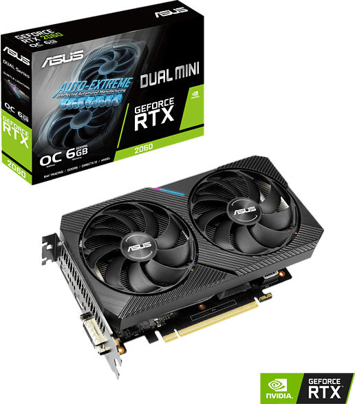 ASUS 90YV0CJ5-M0NA00 DUAL-RTX2060-O6G-MINI (NVIDIA, Grafikkarte)