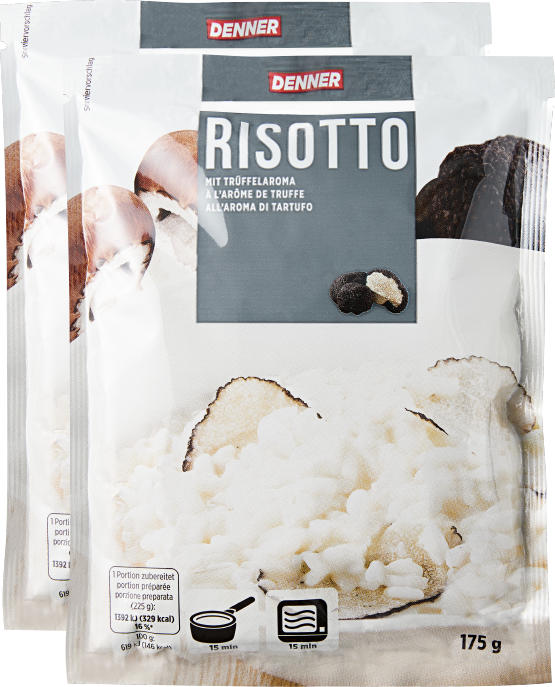 Risotto Denner, à l’arôme de truffe, 2 x 175 g