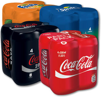 COCA COLA, FANTA, SPRITE MULTIPACK 4x0,33L
