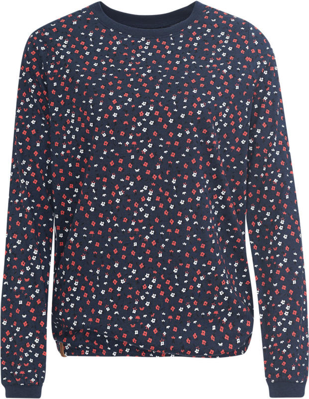Damen Langarmshirt mit Blümchen-Allover (Nur online)