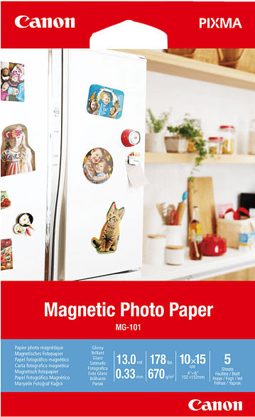 Magnetisches Fotopapier MG-101 10x15cm, 670g/m², 5 Blatt (3634C002)