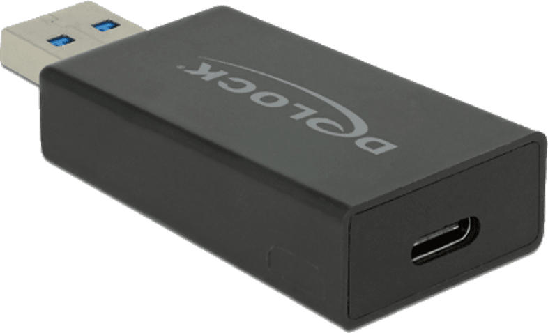 Adapter USB 3.1 Gen 2 Typ-A Stecker auf USB Type-C™ Buchse, Aktiv, schwarz (65689)