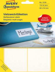 AVERY Zweckform Univ. Etiketten 28 Bl. ”3330” 8,0 x 5,4 cm weiss