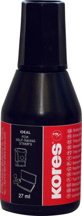 KORES Stempelfarbe 28 ml schwarz