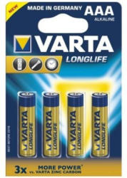 VARTA Longlife Micro AAA Batterie, 4 Stück