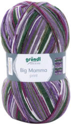 GRÜNDL Wolle ”Big Mamma print” 400 g violett/grün/weiß