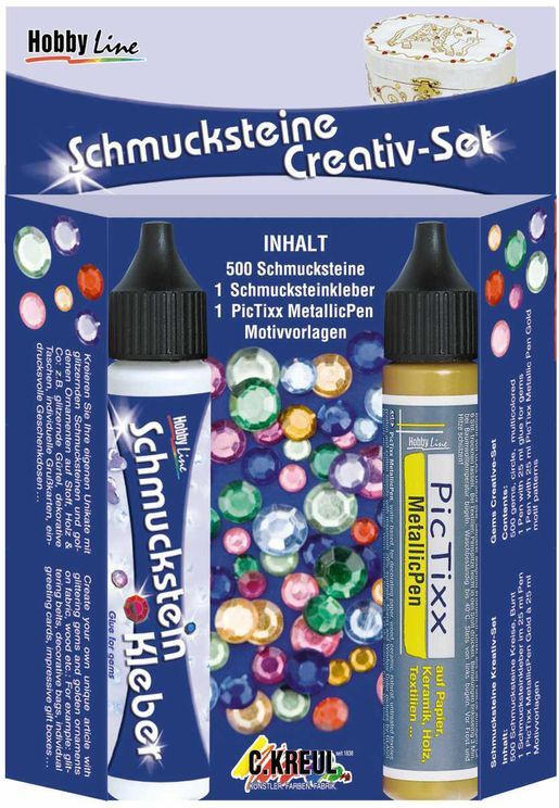 KREUL Kreativ-Set ”Schmucksteine” 500 Stück mehrere Farben