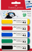 PAGRO DISKONT FABER-CASTELL Textilmarker 5 Stück mehrere Farben