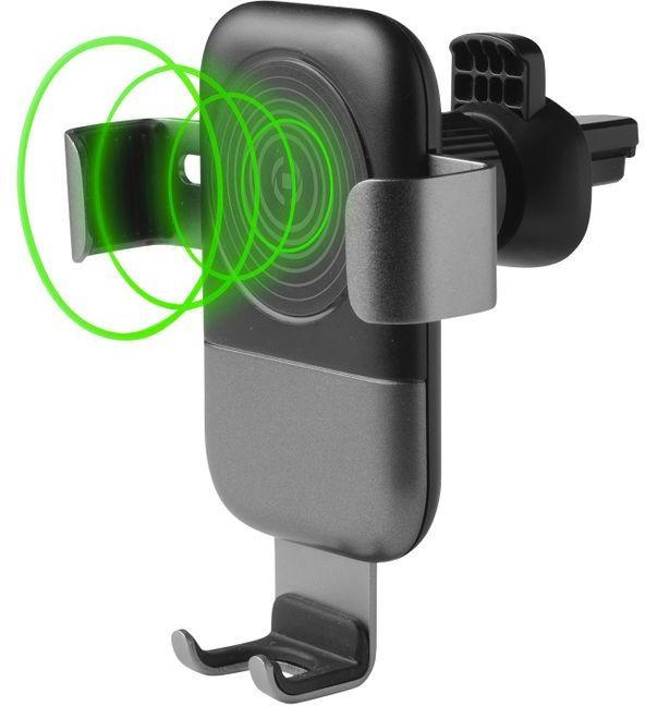 CELLY Wireless KFZ-Handyhalterung mit USB-C Ladekabel schwarz