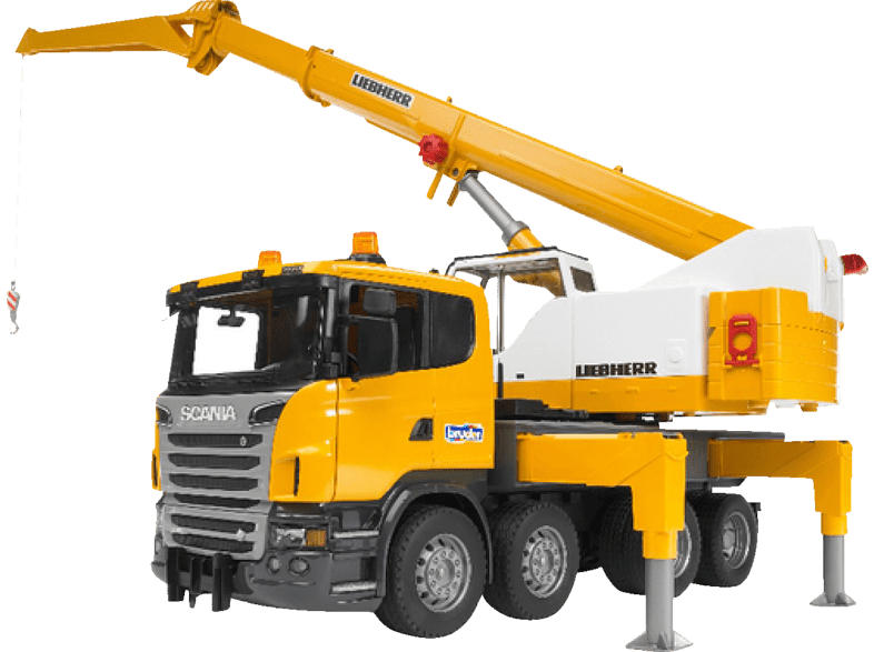 BRUDER Scania R-Serie Liebherr Kran-LKW, L+S LKW m. Funktion, Mehrfarbig