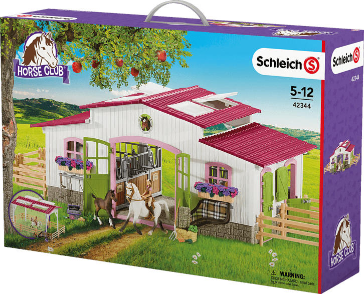 SCHLEICH Schleich Horse Club - Reiterhof mit Reiterin und Pferden Spielfiguren, Mehrfarbig