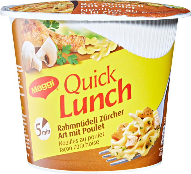 Maggi Quick Lunch, Nouilles au poulet façon zurichoise, 65 g