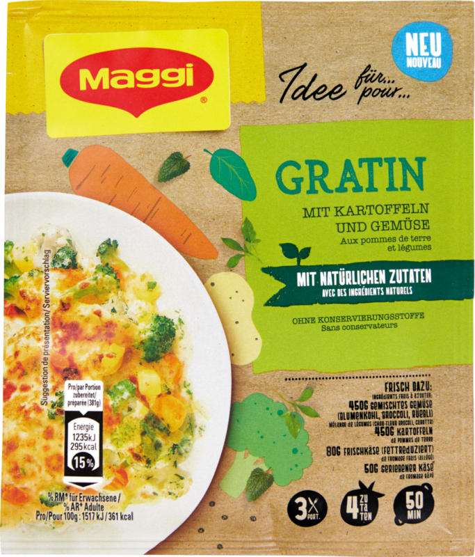 Timballo di verdure e patate Maggi Mix, 44 g
