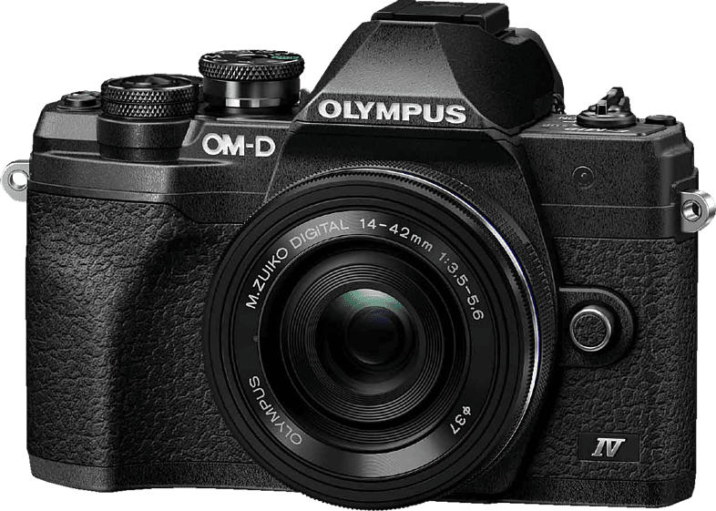 OLYMPUS OM-D E-M10 Mark IV Pancake Kit, 14-42mm F3.5-5.6, kompakte Selfie Systemkamera 20.1 Megapixel , 7.6 cm Display Touchscreen, WLAN