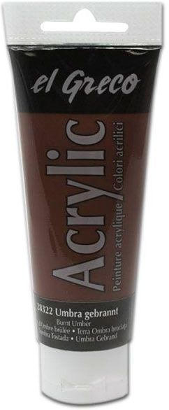EL GRECO Acrylfarbe 75 ml umbra gebrannt