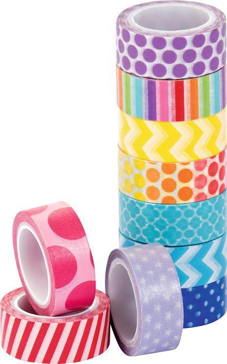 Washi-Tape-Set 10 Rollen bunt