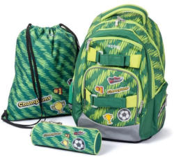 Schulrucksackset ”Oxy Style Mini - Fussball” 3 Teile grün