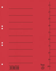 BENE Trennblatt 210 g/m² aus Intensiv-Karton 50 Stück rot