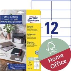 AVERY ZWECKFORM Universal-Etiketten "3424-10" 105 x 48 mm 10 Blatt weiß