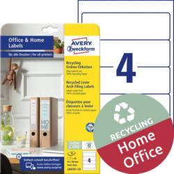 AVERY ZWECKFORM Recycling Ordner-Etiketten "LR4761-10" 61 x 192 mm 10 Blatt weiß