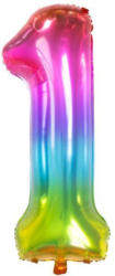FOLAT Folienballon "1" bunt