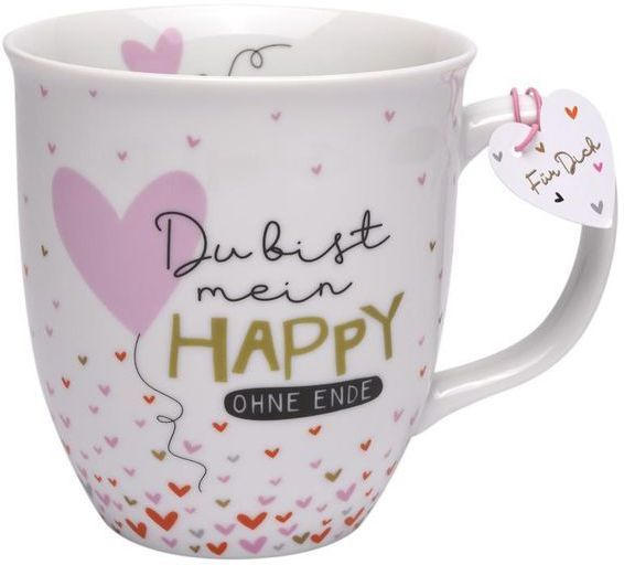 Tasse "Happy ohne Ende" 0,4 Liter weiß