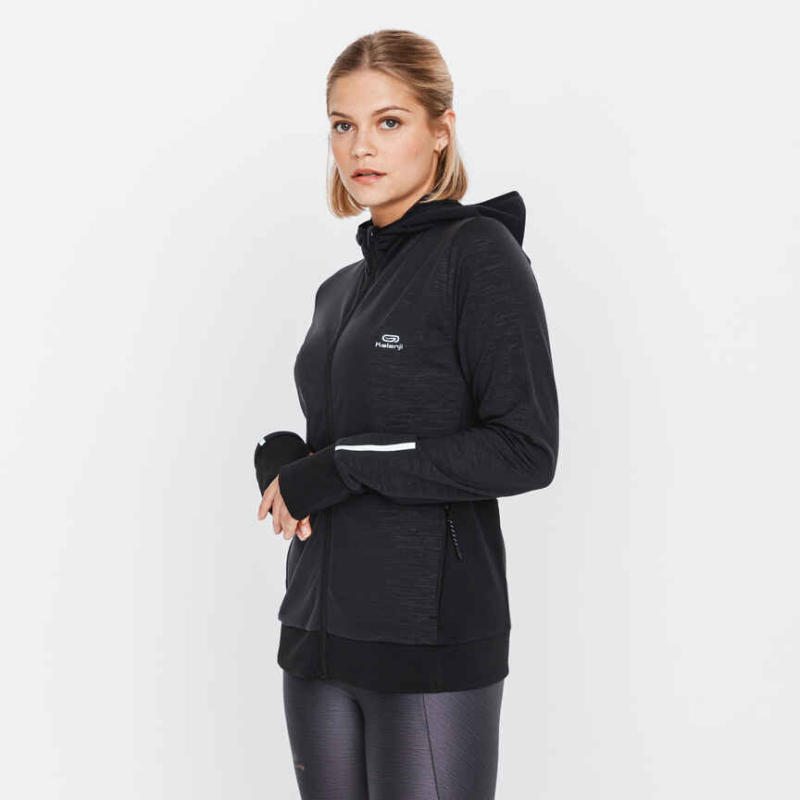Laufjacke Run Warm Kapuze Damen