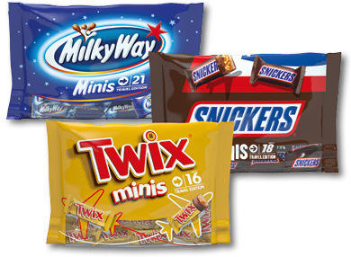 BOUNTY, SNICKERS, MARS, TWIX, MILKY WAY MINI 333G