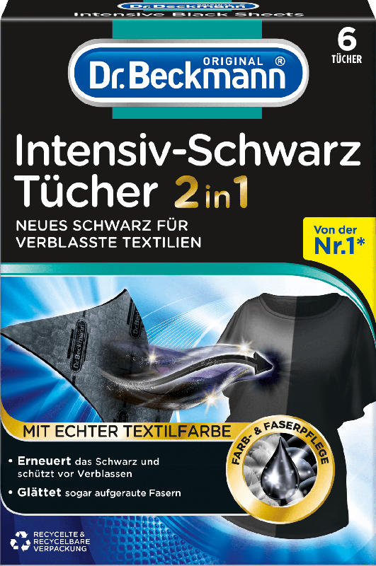 Dr. Beckmann Farbtücher Intensiv-Schwarz 2in1