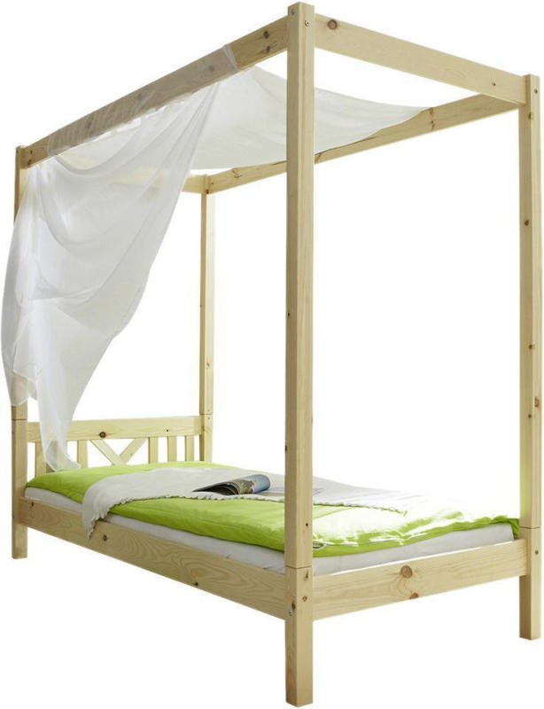 Himmelbett Echtholz 90x200 Laluna, Kieferfarben