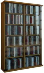 CD Regal mit Glastüren Roma 60 cm Eiche Dekor