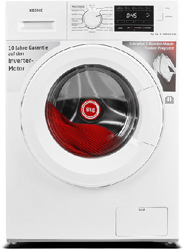 Koenic KWDR 8622 B INV WASH DRYER Waschtrockner (8 Kg / 6 Kg, 1400 U ...