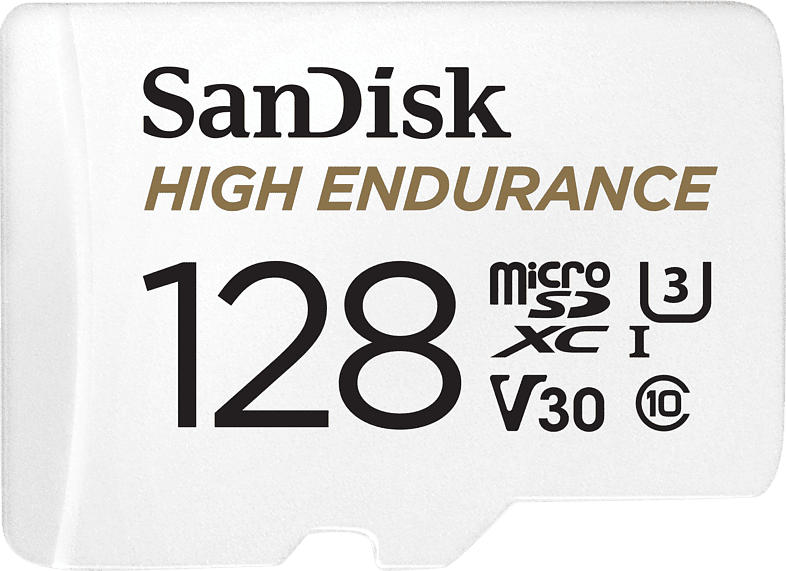 SANDISK High Endurance, Micro-SDXC Speicherkarte, 128 GB, 100 MB/s