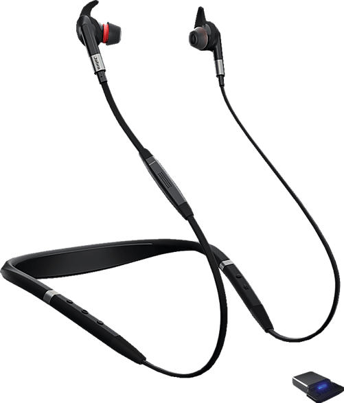 JABRA PC-HS Evolve 75e UC inkl. Link 370 Stereo Bluetooth Headset, Schwarz