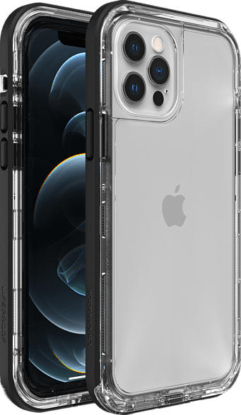 LIFEPROOF Next , Backcover, Apple, iPhone 12 / iPhone 12 Pro, Kunststoff/Thermoplastisches Polyurethan, Transparent/Schwarz